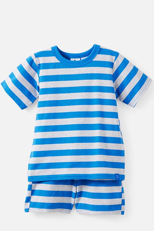 Dreamdrift Short Sleeve Pj Set - Harbour Blue/Grey Marle