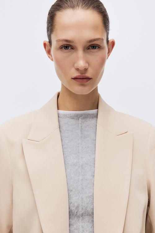 Throw-on blazer - light beige
