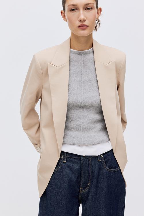Throw-on blazer - light beige