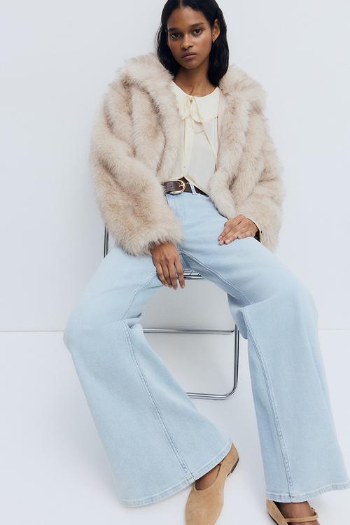 Wide high jeans - light denim blue