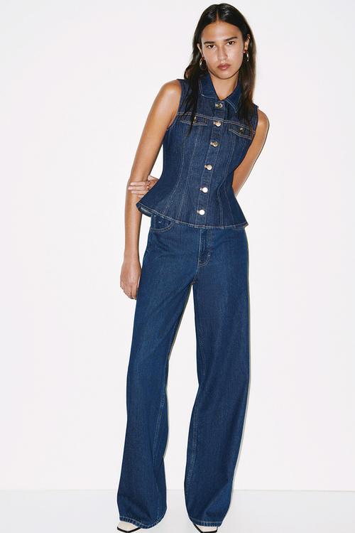 Wide ultra high jeans - dark denim blue
