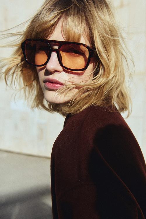 Aviator-style sunglasses - brown/tortoiseshell pattern