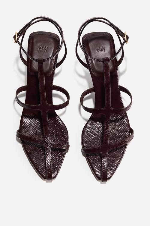 Heeled sandals - dark brown