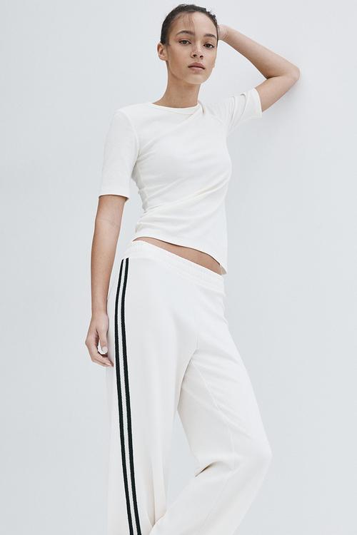 Ribbed t-shirt - cream