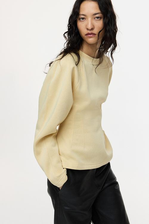 Waisted sweatshirt - beige