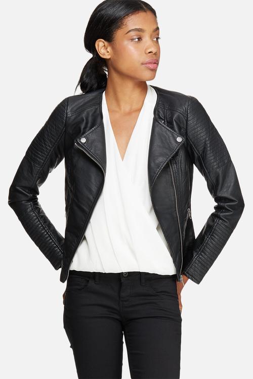 Carly PU leather jacket