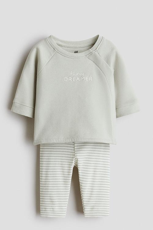 2-Piece cotton set - light green/tiny dreamer