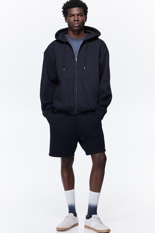 Regular fit sweatshorts - navy blue