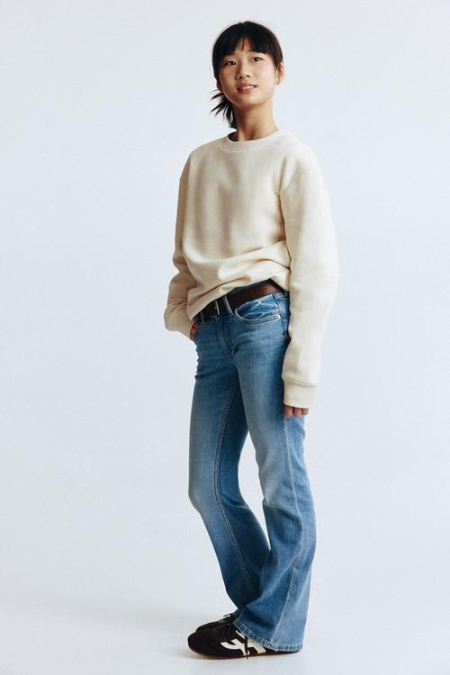 Flared leg low jeans - denim blue