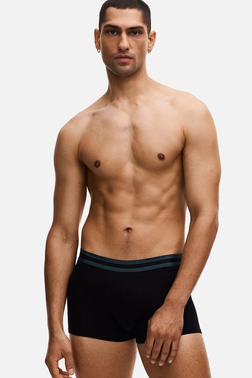 3-Pack short trunks with lycra - black