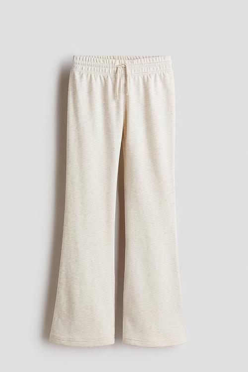 Flared joggers - light beige marl
