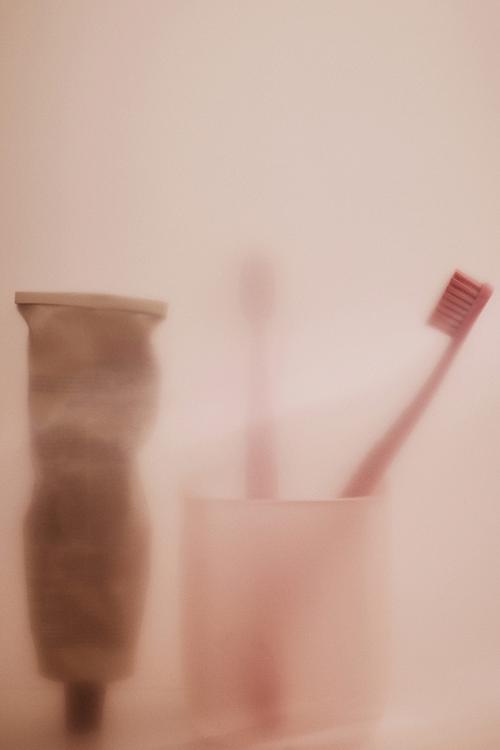 Toothbrush mug - light pink
