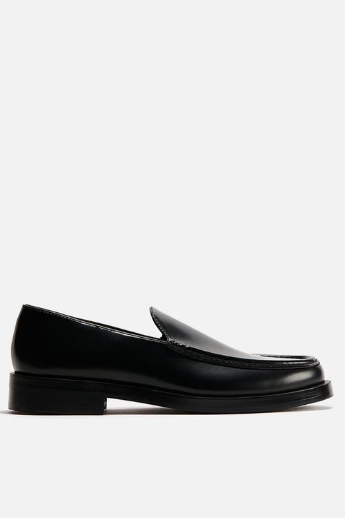Moccasin-seam loafers - black