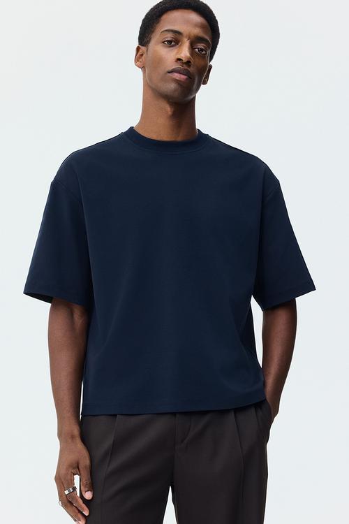 Oversized fit T-shirt - navy blue