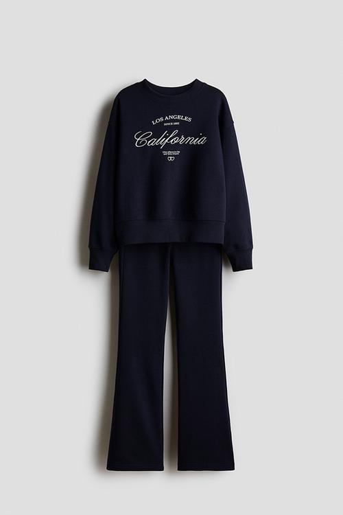 2-Piece sweatshirt and joggers set - navy blue/california