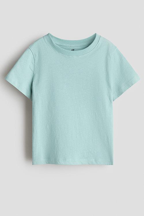 Cotton T-shirt - dusty turquoise
