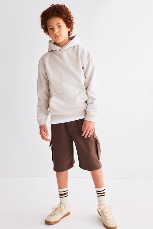Cargo sweatshorts - dark brown