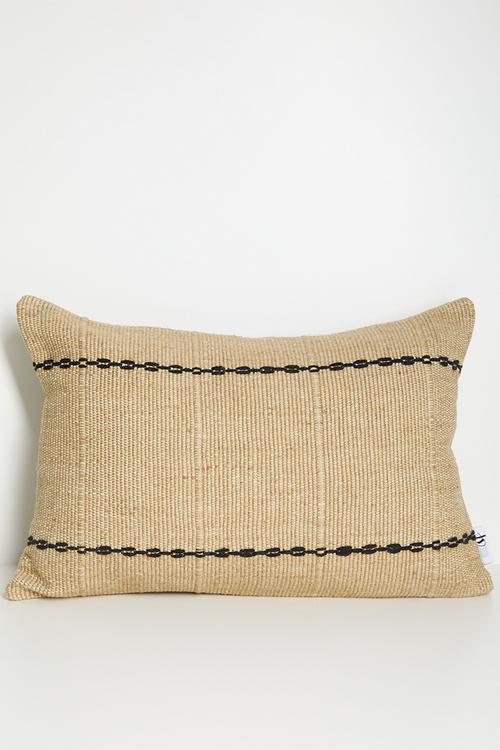 Fin Jute & Cotton Woven Cushion Cover - neutral