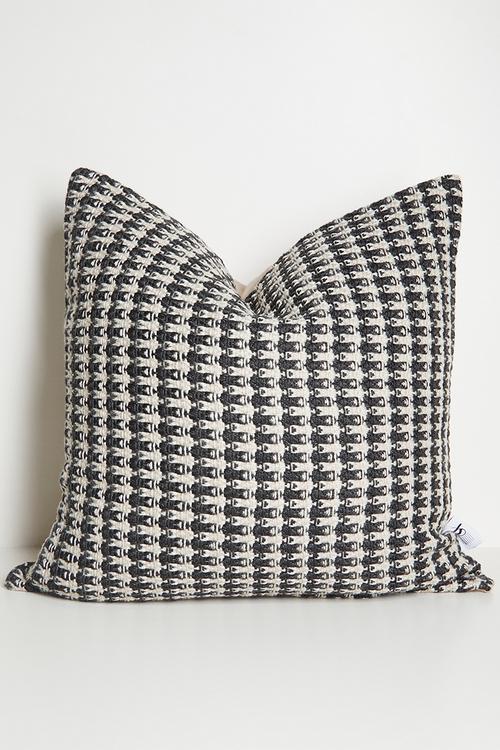 Briar Outdoor/Indoor  Geo Cushion Cover - neutral & black