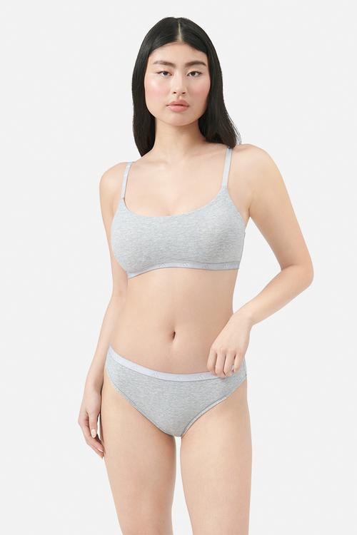 High leg bikini - single item - grey marl