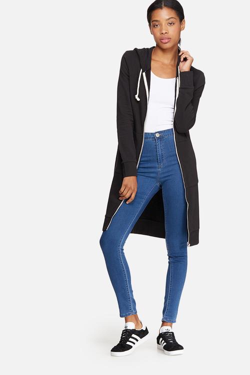 Jane long zip hooded sweat