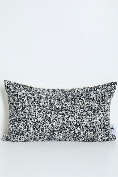 Gray Woven Cotton Scatter Cushion Cover Charcoal