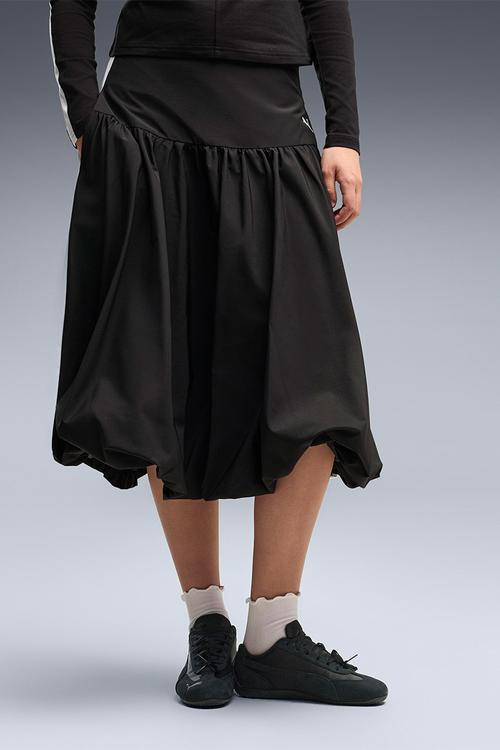 T7 Balloon Woven Midi Skirt - Puma Black