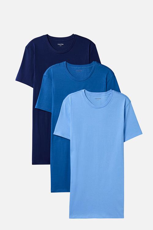 S/S CREW NECK 3PK - BLUE BAY/MINNOW/MEDIEVAL BLUE