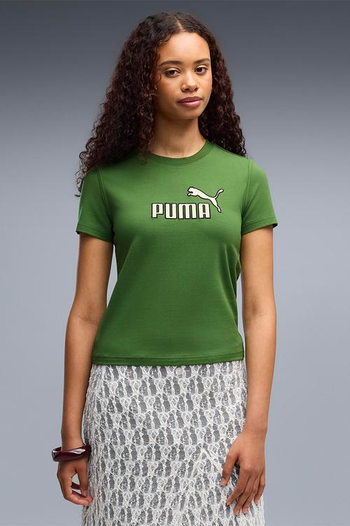 Ess Elevated No.1 Logo Slim Short Tee - Earthy Green