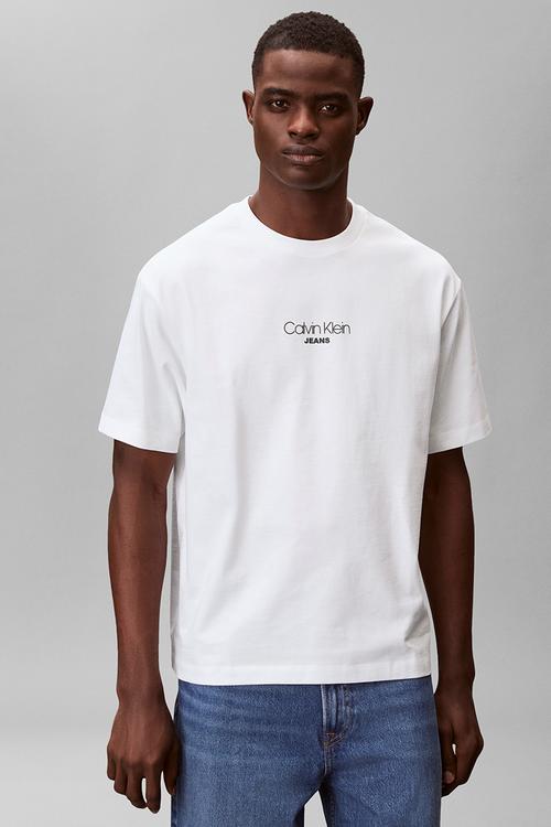 SS 16S RLXD FIT CKJ GRAPHIC TEE - Bright White