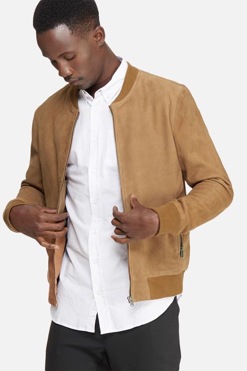 Mark suede bomber jacket