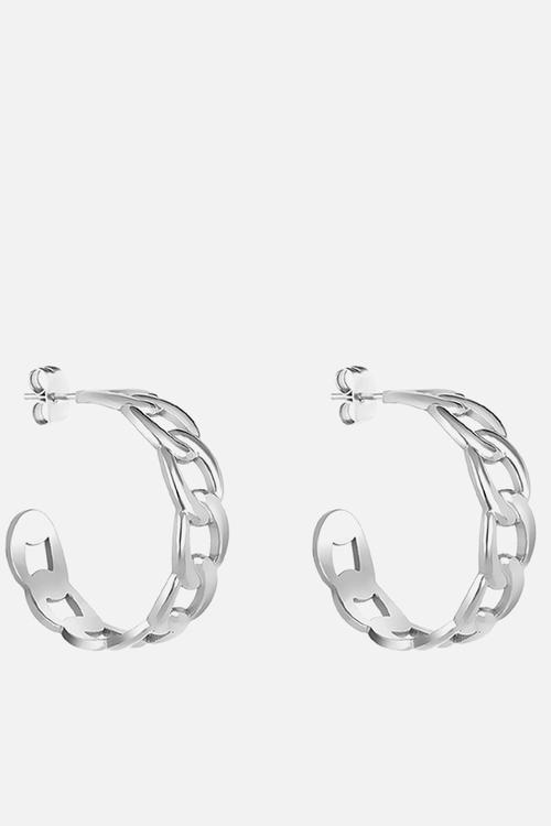 DKJ330011-1 Earring - Silver