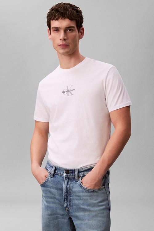 SS 30S MICRO MONOLOGO GRAPHIC TEE - Bright White