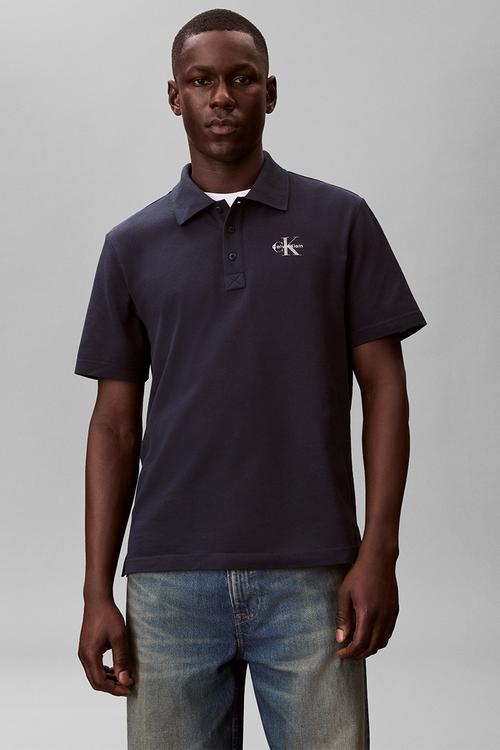 SS EASY MONOLOGO CASUAL PIQUE POLO - Dark Sapphire