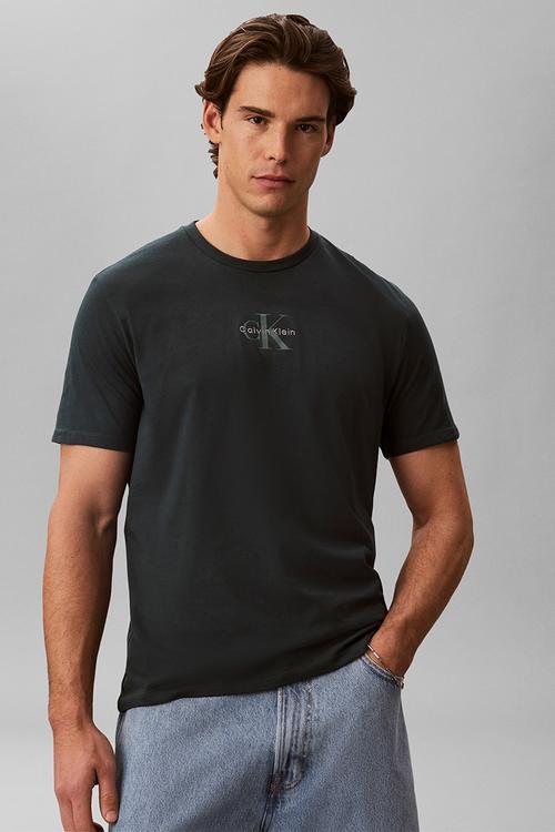 SS 30S MICRO MONOLOGO GRAPHIC TEE - Nearly Navy
