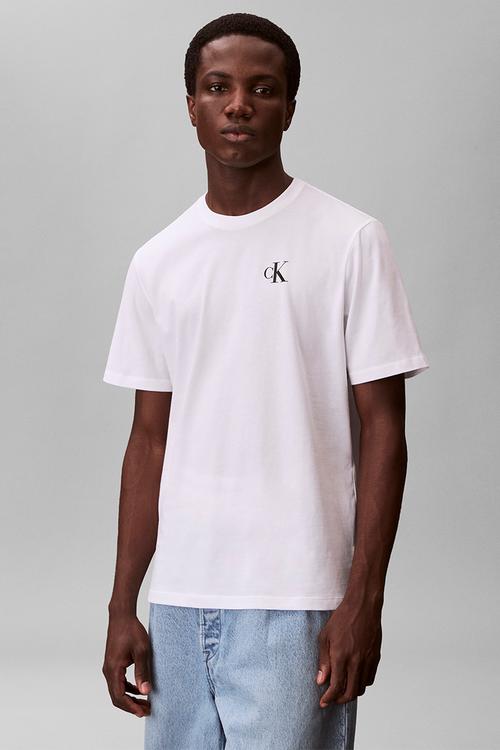 SS 30S CLASSIC BACK MONOLOGO TEE - Bright White