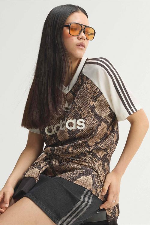 Snake Print Satin Jersey - Beige