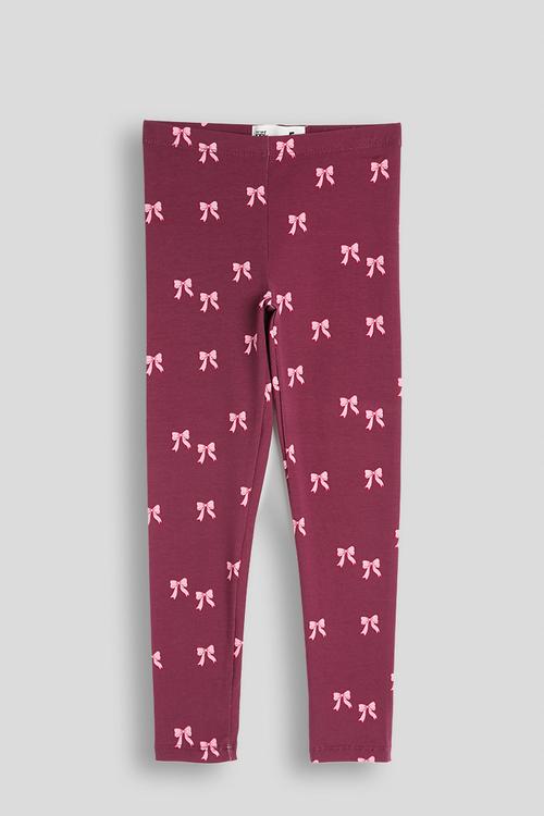 Essential Legging - Berry Jam/Bows
