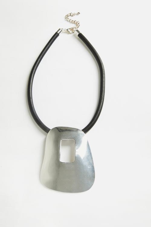 Lumi Abstract Square Pendant-silver
