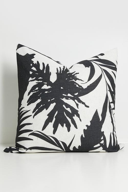 Zanzi Forest Cushion Cover - Blk & Ecru