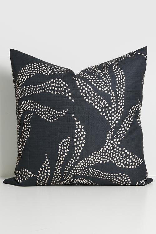Leaf Cushion Cover - Black