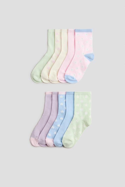 10-Pack socks - light pink/flowers