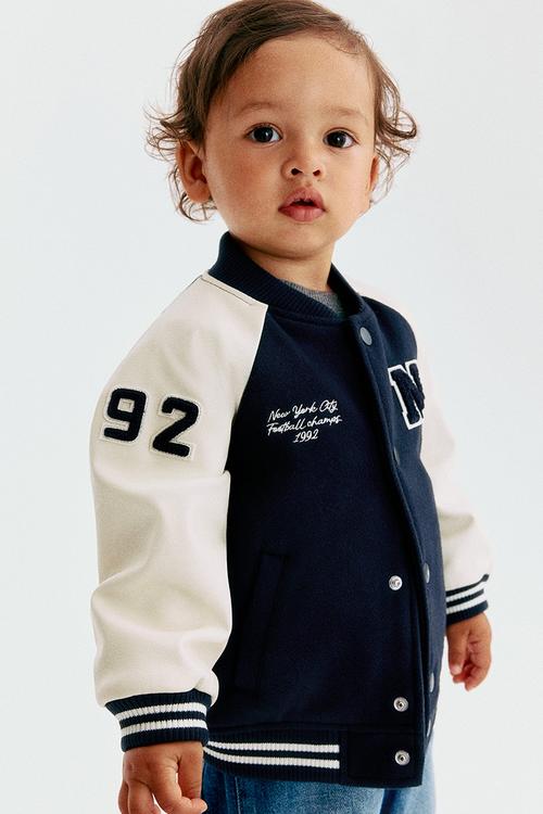 Baseball jacket - navy blue/new york city