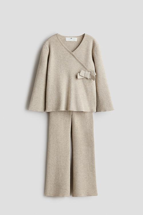 2-Piece top and leggings set - beige marl