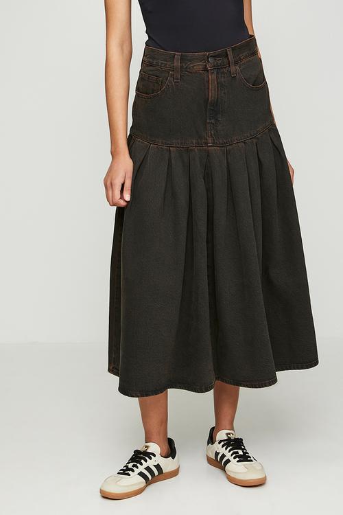 Yoked Pleated Skirt - Over A Cup Skirt