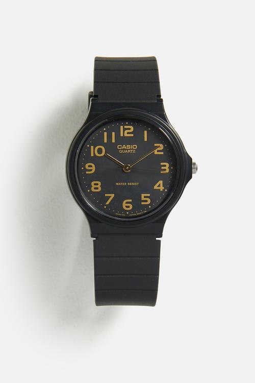 Analog Wht Num Black Dial - Black