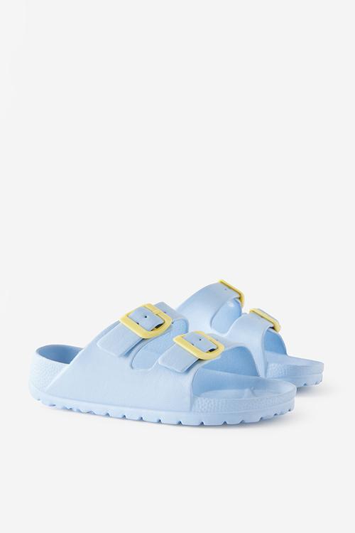 Twin Strap Slide - Dawn Blue/Baby Yellow