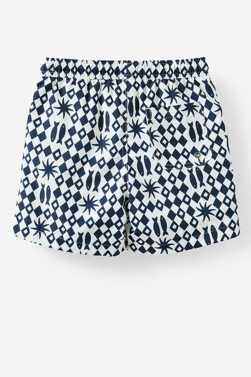 Bailey Board Short - Squid Ink/Vanilla Geo