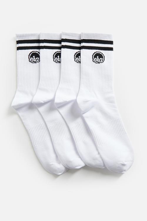 Era logo crew socks 4 Pack - white
