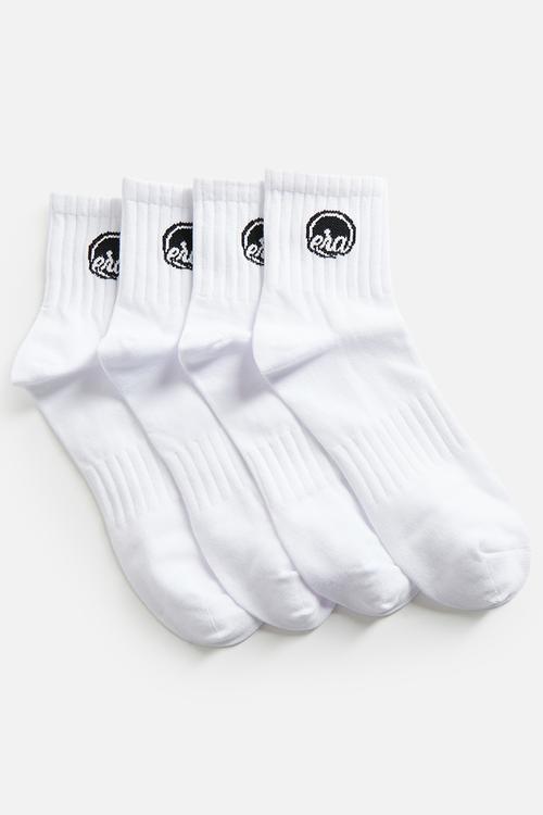 Era logo signature socks/everyday socks 4 Pack - white